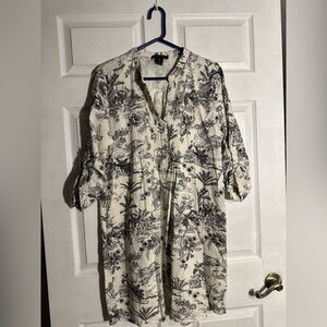 Black and White Patterned Dress